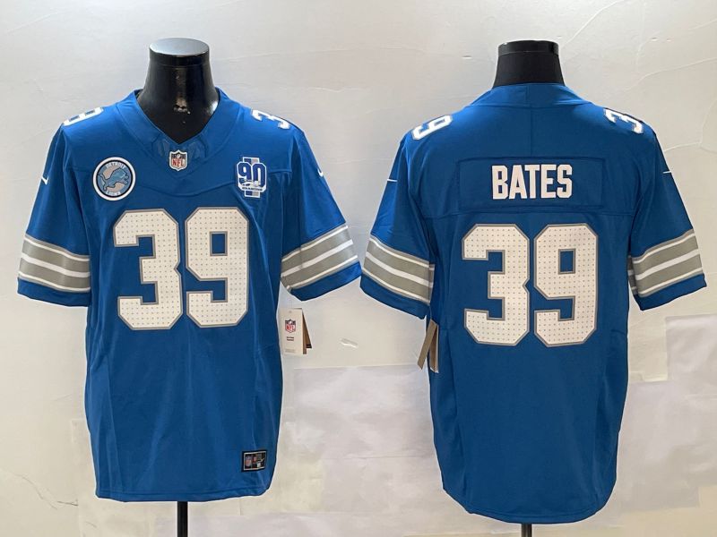 Men Detroit Lions #39 Bates Blue three generations 2024 Nike Limited NFL Jersey style 01023->detroit lions->NFL Jersey